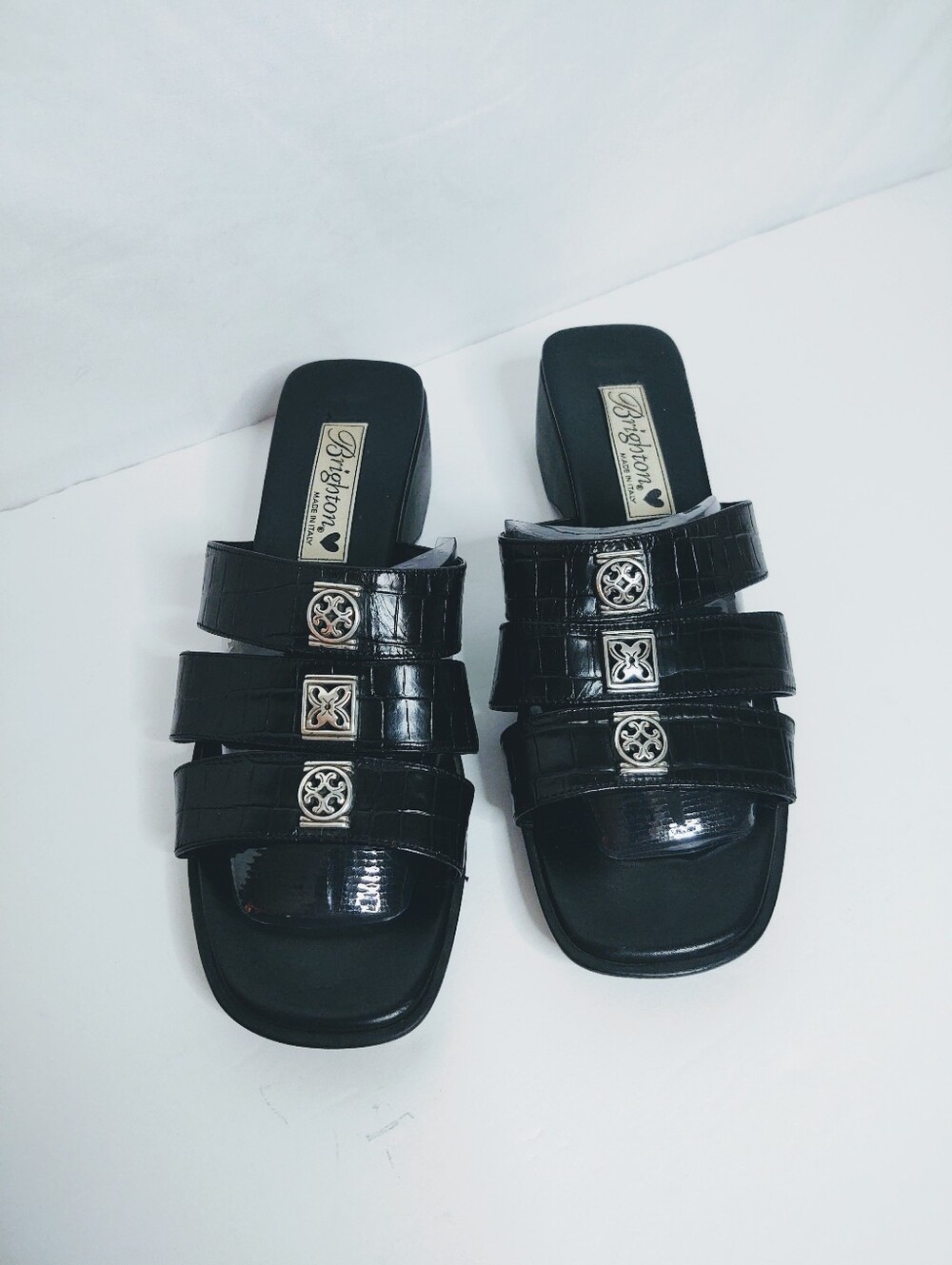 Brighton Brandy Croc Embossed Leather Sz 7